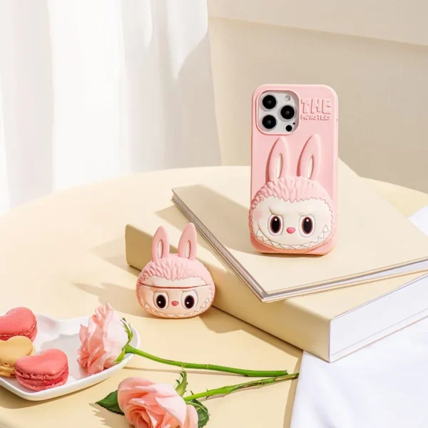 LABUBU Drunk In Sea Series Airpods Pro Pink Case 3