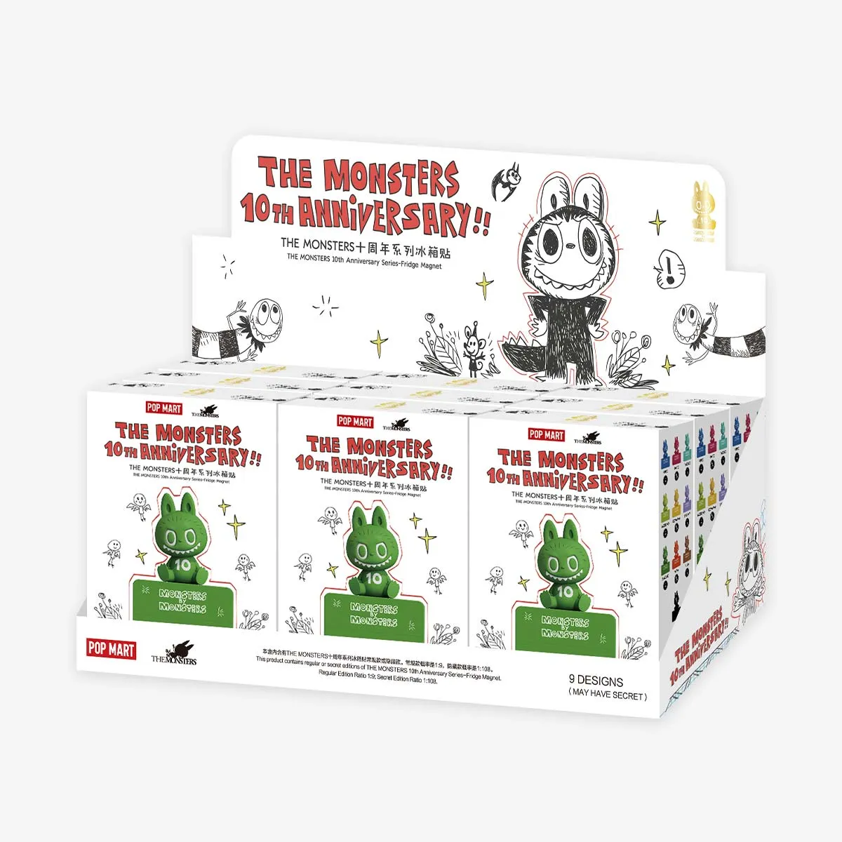 THE MONSTERS 10th Anniversary Whole Box Series-Fridge Magnet