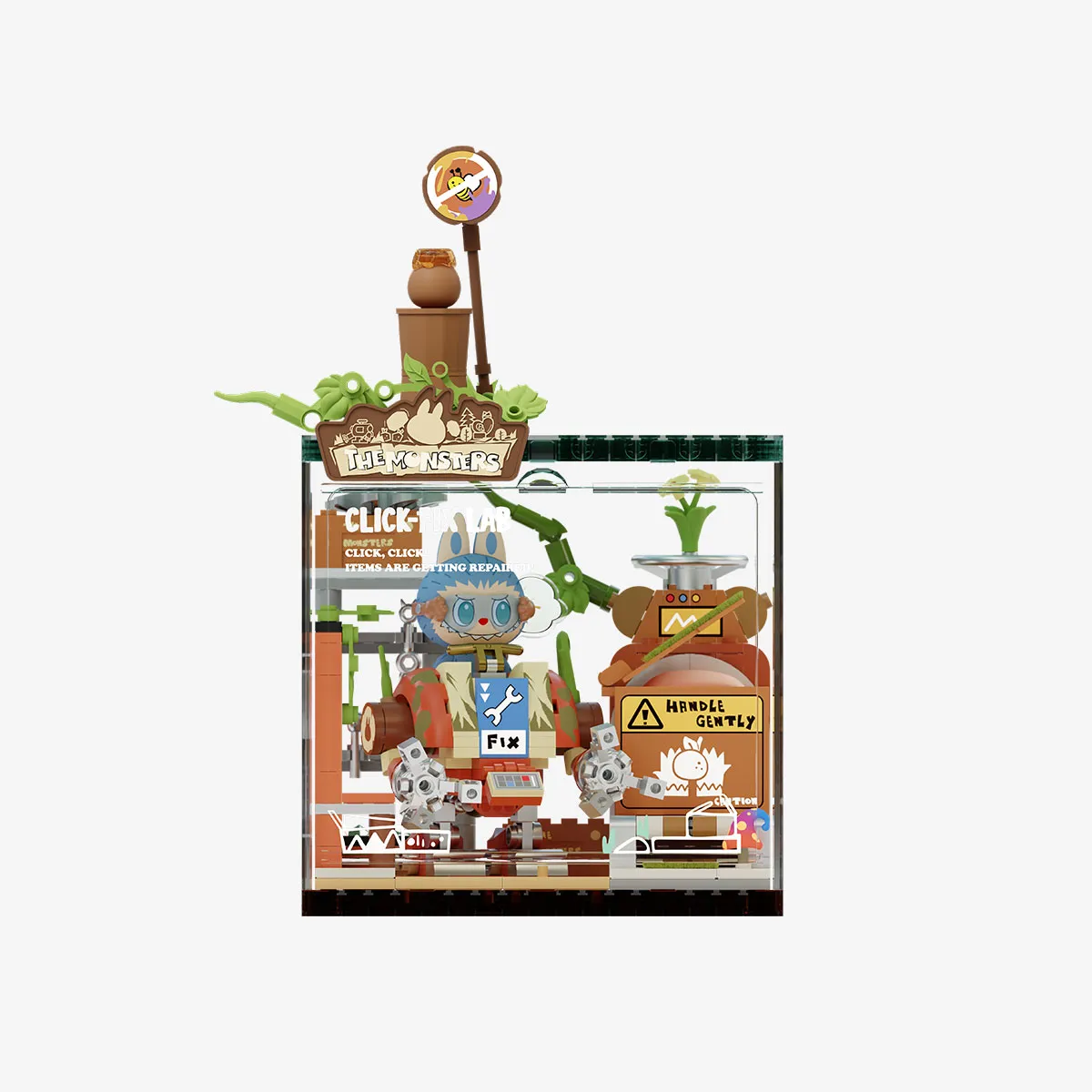 THE MONSTERS Forest Secret Base Click-Fix Lab Series Blocks