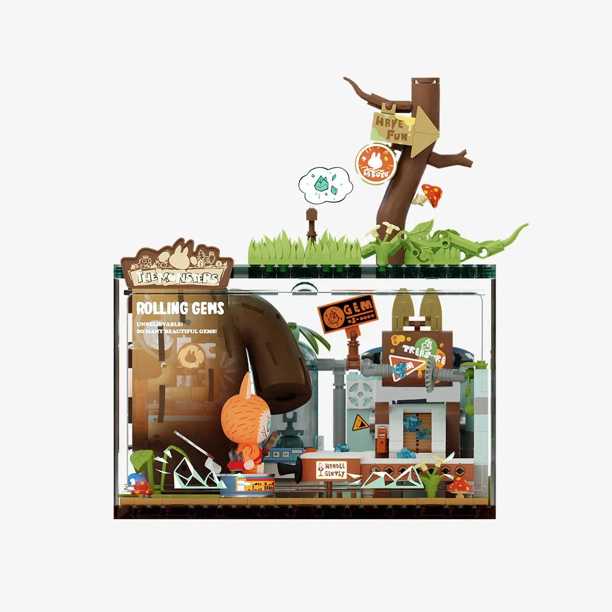 THE MONSTERS Forest Secret Base Rolling Gems Series Blocks