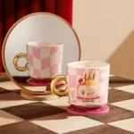 THE MONSTERS Let’s Checkmate Series Pink Mug 1